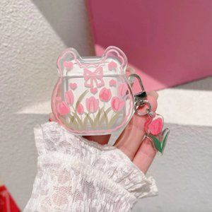 AIRPODS 2 CASE Cute Flower Bear | Korean Style | Kawaii AirPods Case